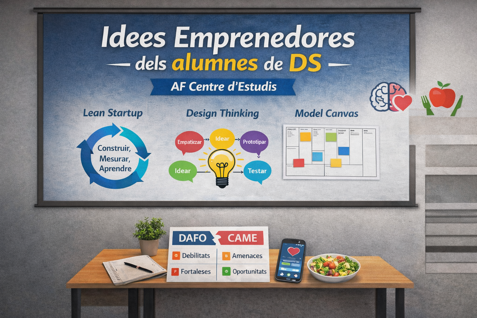Els alumnes de Administració Sanitaria presenten les seves idees emprenedores a AF.Centre d'Estudis